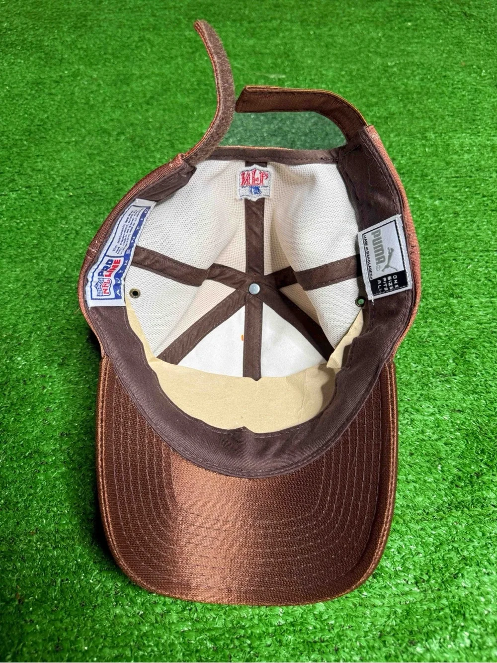 90’s PUMA Cleveland Brown’s Orange Strap Back Hat One Size